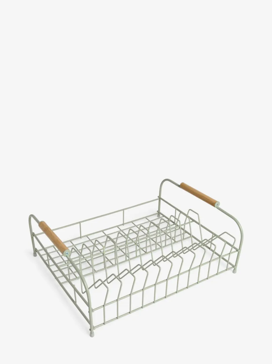 Keukenaccessoires|Next Draad afdruiprek Grijs-groen