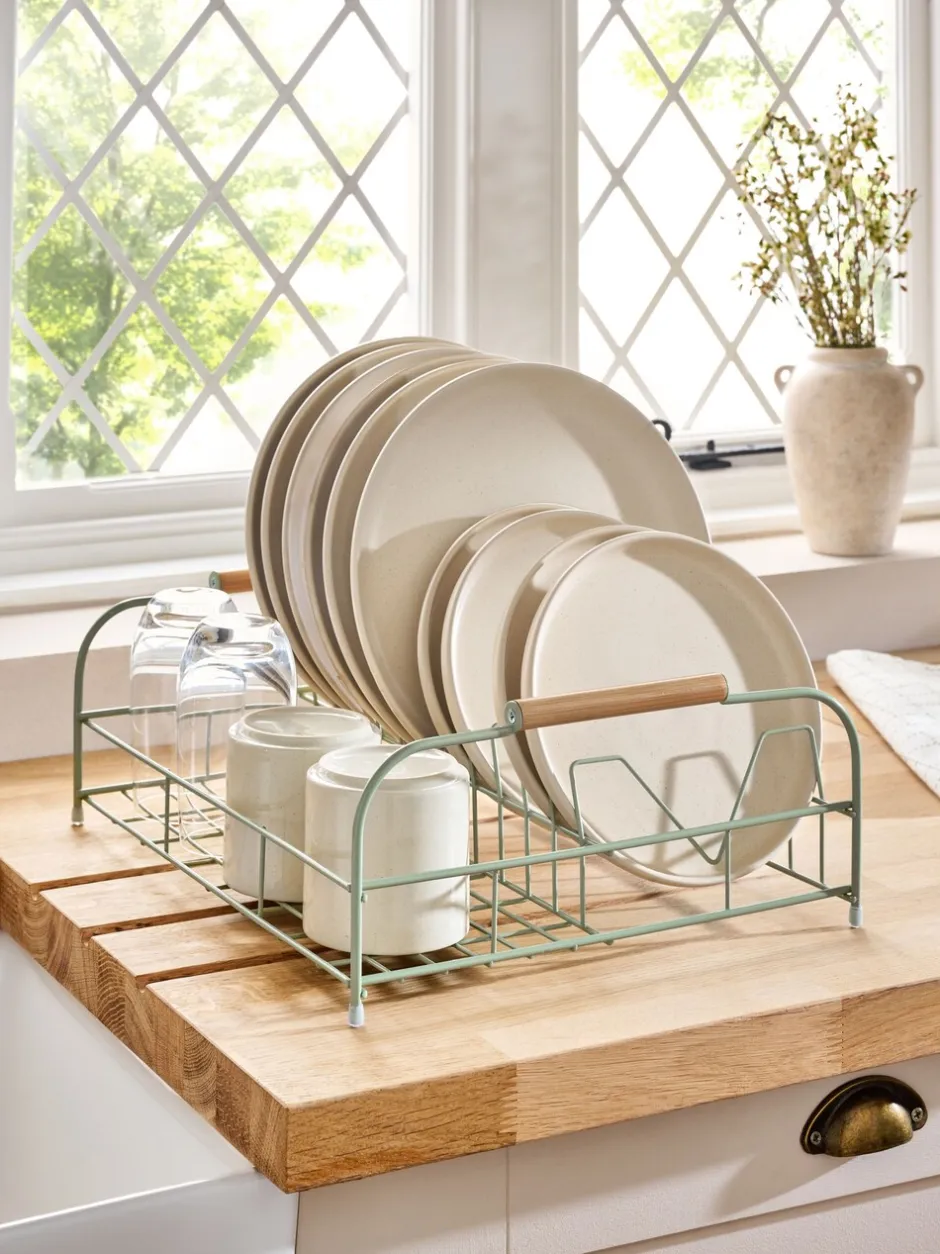 Keukenaccessoires|Next Draad afdruiprek Grijs-groen