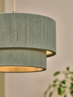 Lampenkappen|Verlichting*Next Easy Fit Woven Light Shade Grijs-groen
