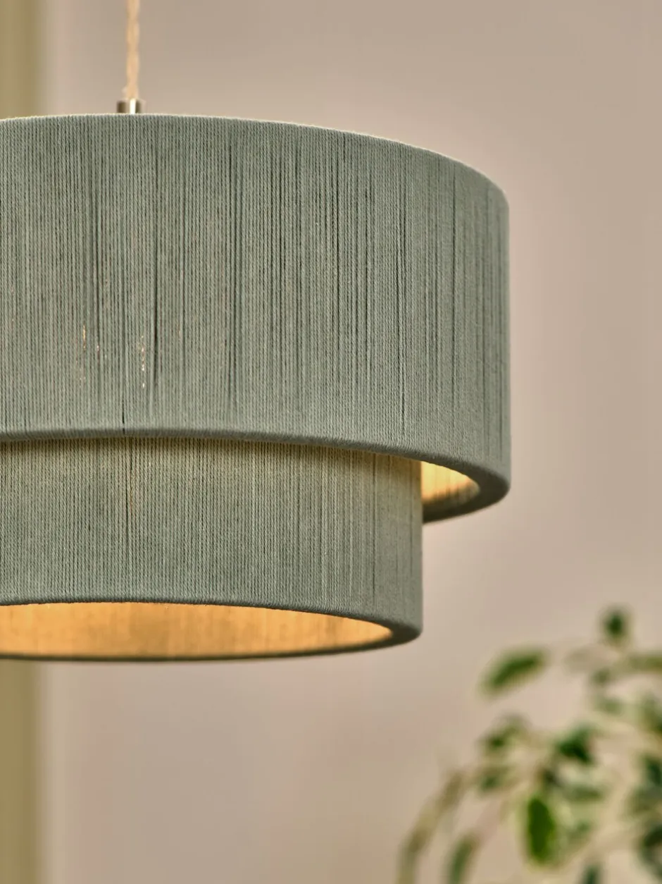 Lampenkappen|Verlichting*Next Easy Fit Woven Light Shade Grijs-groen