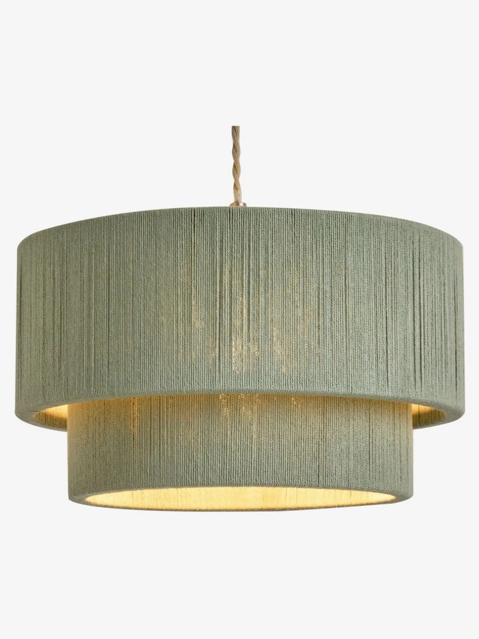 Lampenkappen|Verlichting*Next Easy Fit Woven Light Shade Grijs-groen