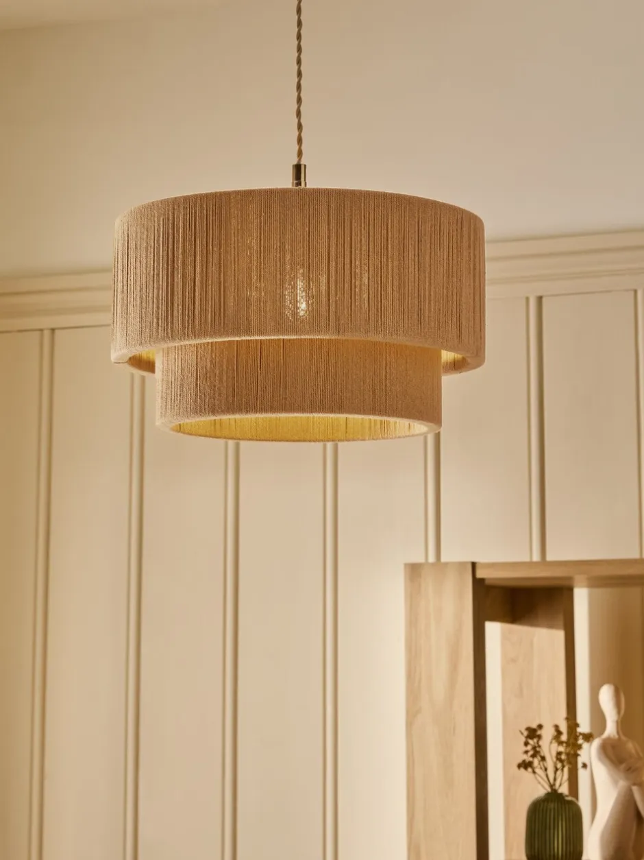 Lampenkappen|Verlichting|Next Easy Fit Woven Light Shade Okergeel