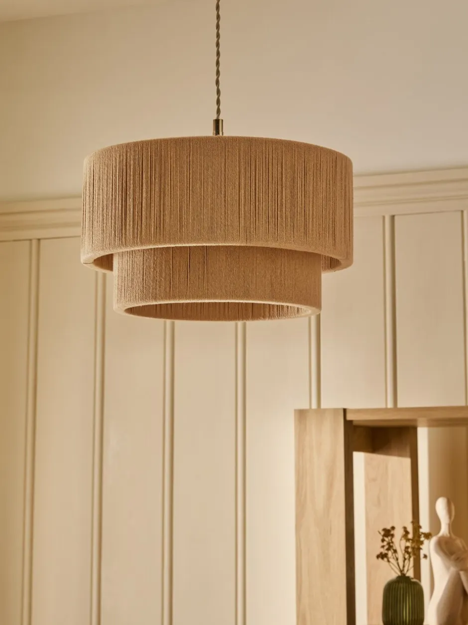 Lampenkappen|Verlichting|Next Easy Fit Woven Light Shade Okergeel
