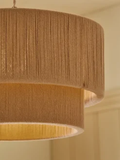Lampenkappen|Verlichting|Next Easy Fit Woven Light Shade Okergeel