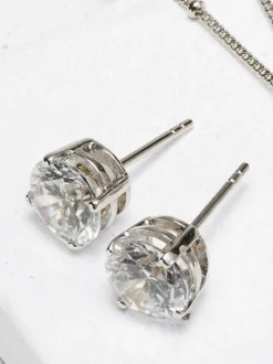Sieraden*Next Echt zilver - Grote oorknopjes met zirkonia