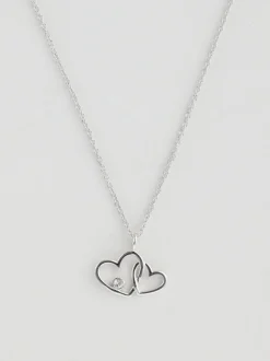 Sieraden*Next Echt zilver - Intertwined Heart Pendant Necklace