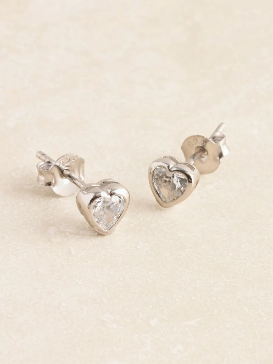 Sieraden|Next Echt zilver - Oorknopjes met hartje