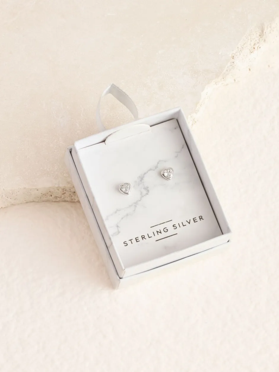 Sieraden|Next Echt zilver - Oorknopjes met hartje