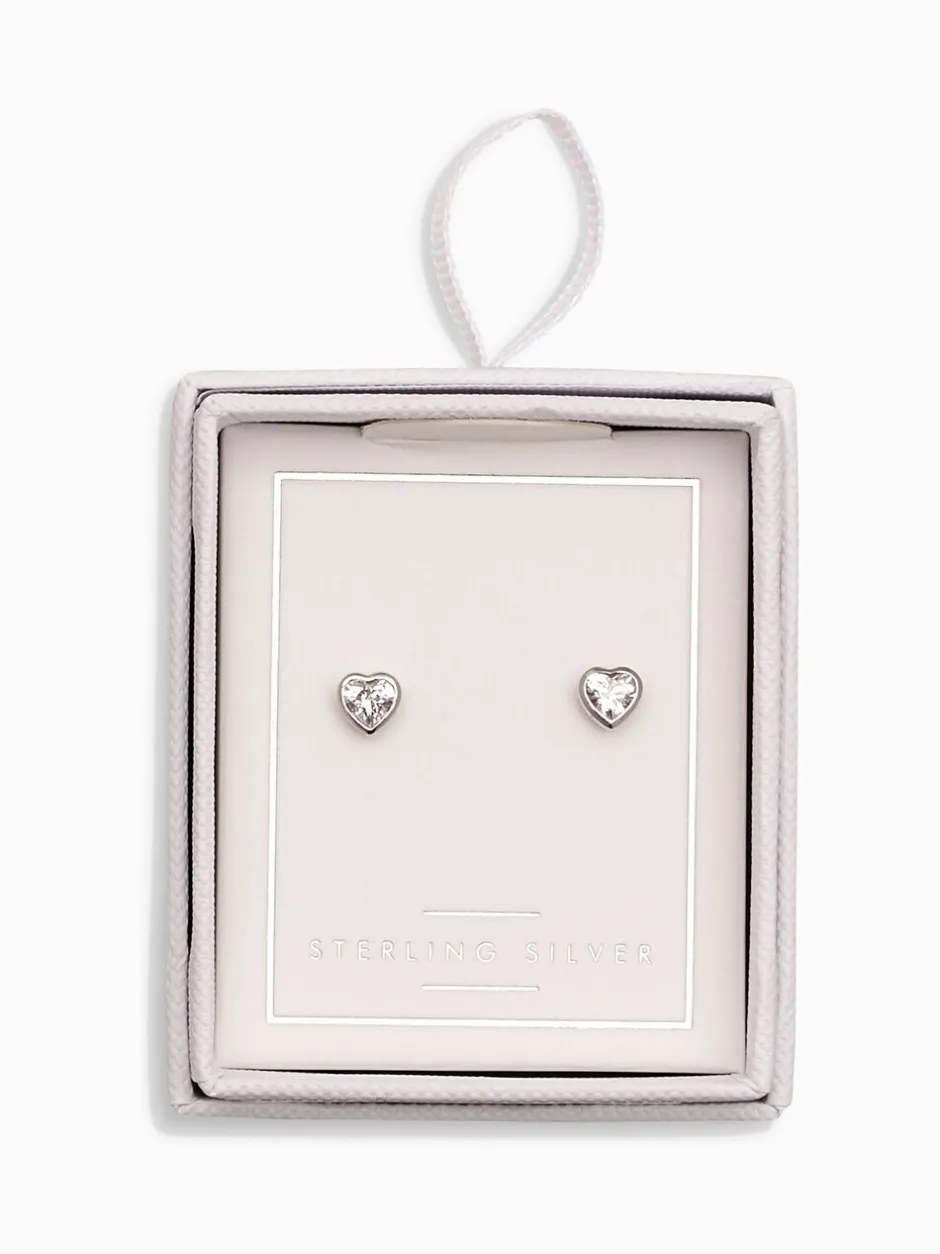 Sieraden|Next Echt zilver - Oorknopjes met hartje