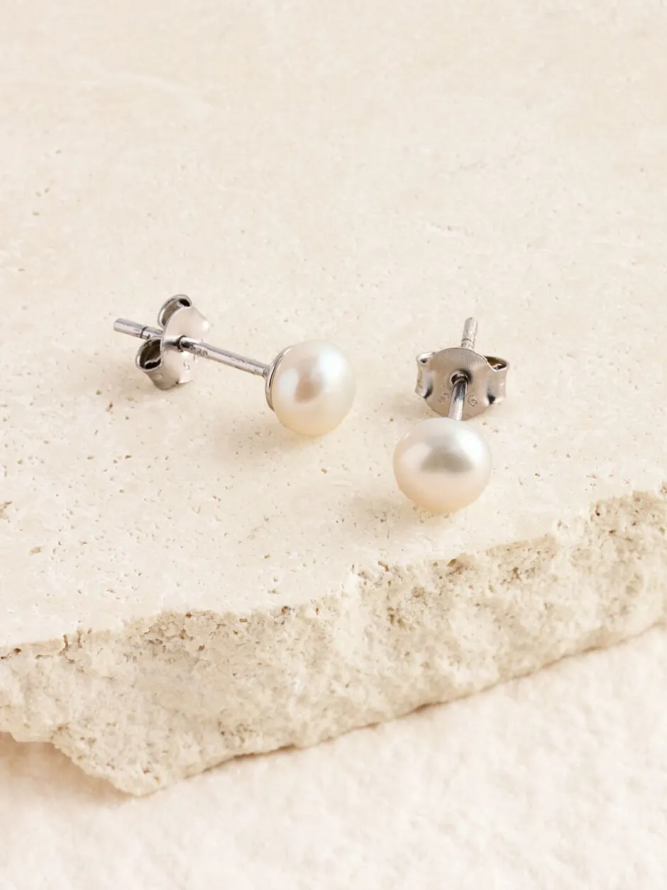 Sieraden|Next Echt zilver - Oorknopjes met zoetwaterparel