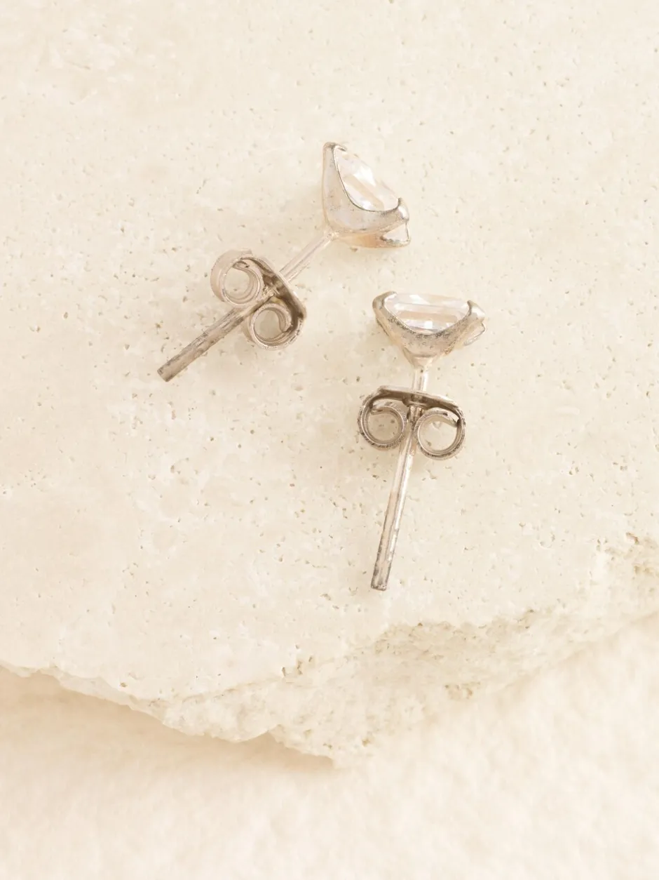 Sieraden|Next Echt zilver - Vierkante oorknopjes met zirkonia