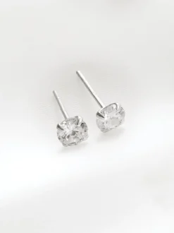 Sieraden|Next Echt zilver - Vierkante oorknopjes met zirkonia