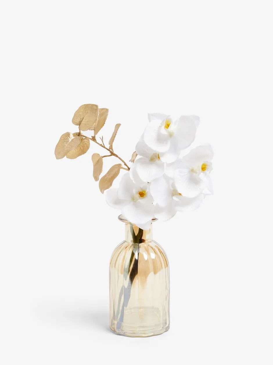 Kunstbloemen*Next Echte kunstorchidee met touch in goudkleurige glanzende vaas