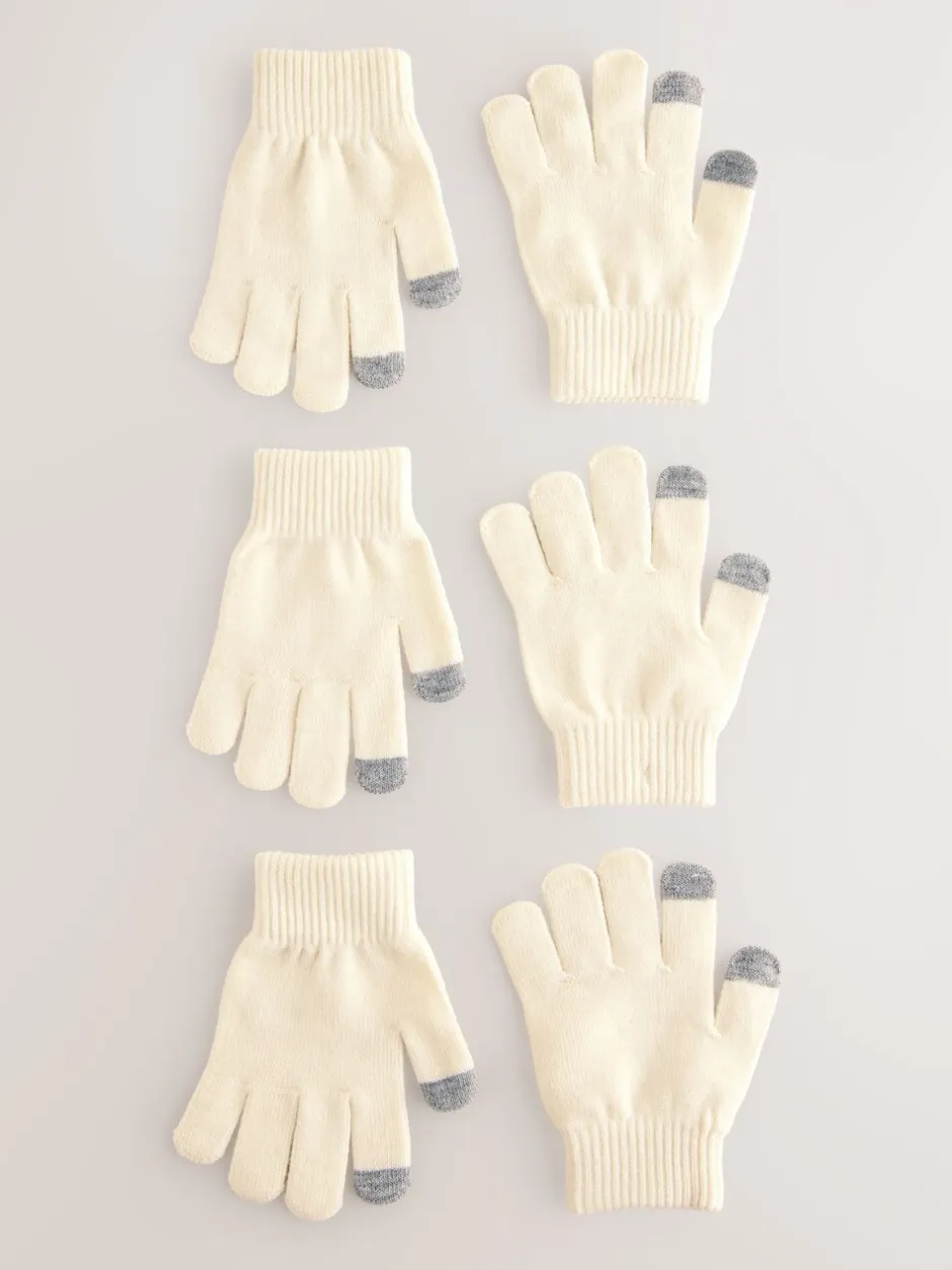 Mutsen, Handschoenen En Sjaals|Next - 3 paar magic handschoenen (3-16jaar) Ecru