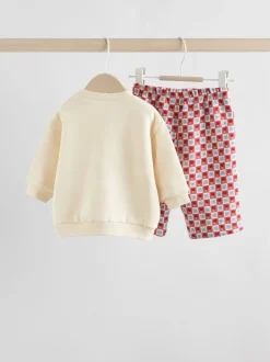 Sets En Outfits|Sweaters En Hoody´S*Next Ecru - Baby Sweatshirt and Trousers Set 2 Piece (0mths-2yrs)