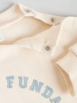 Sets En Outfits|Sweaters En Hoody´S*Next Ecru - Baby Sweatshirt and Trousers Set 2 Piece (0mths-2yrs)