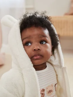 Jassen, Jacks En Kinderwagenpakjes|Jassen En Jacks|Next - Fleece babyjack met capuchon (0mnd-2jr) Ecru