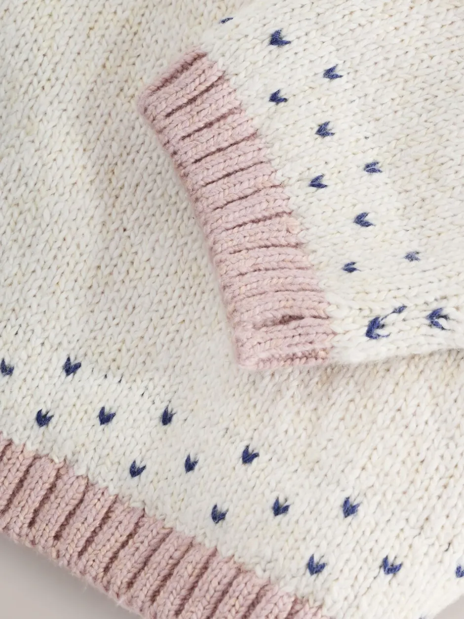 Gebreide Kleding|Next Ecru - Flower Knitted Jumper (3mths-7yrs)