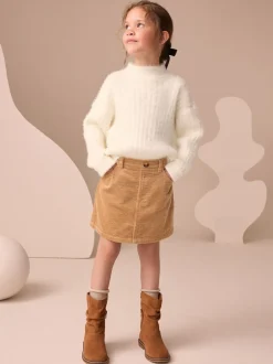 Gebreide Kleding|Next - Fluffy trui (3 - 16 jr) Ecru