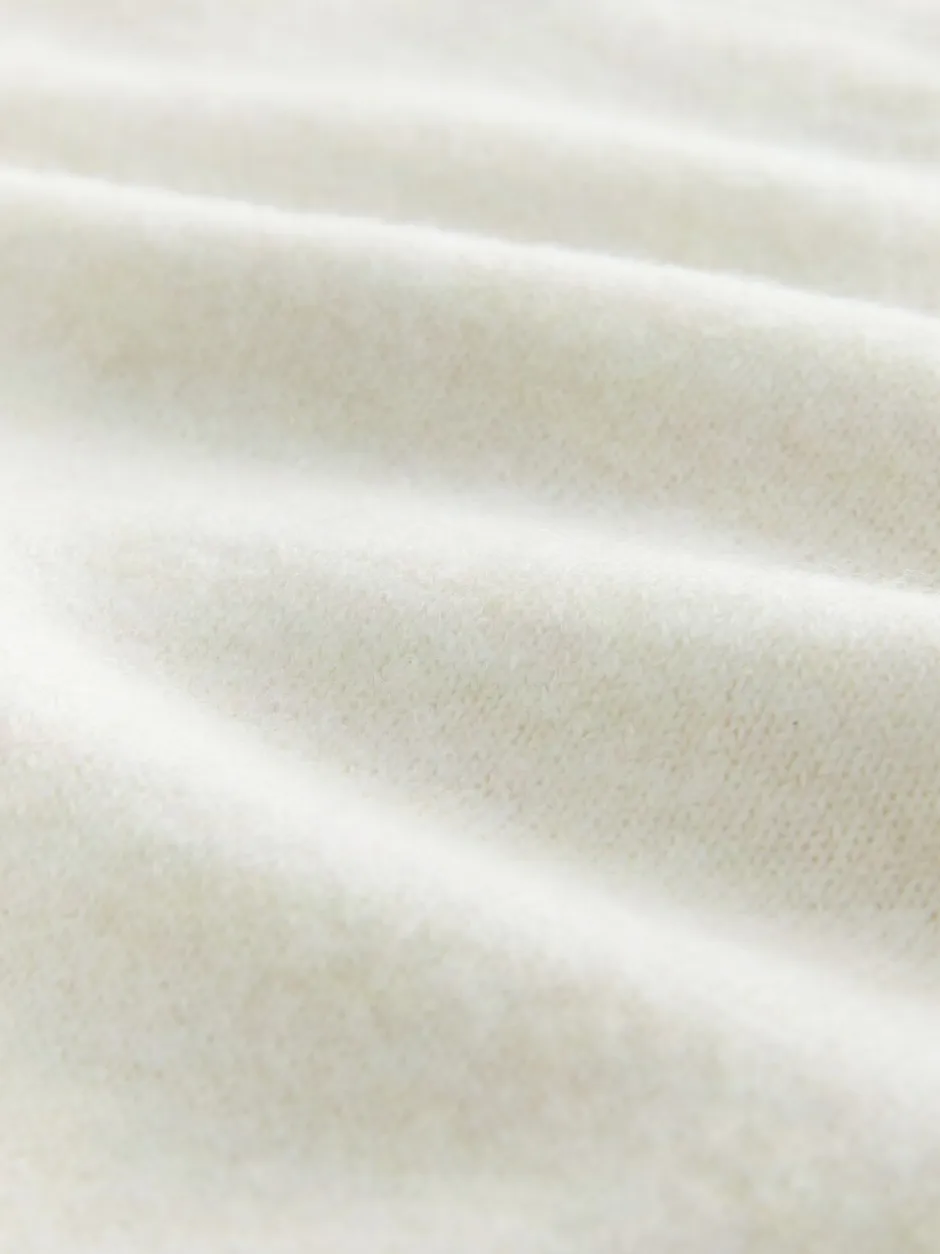 Gebreide Kleding|Next - Gebreide trui met ronde hals van wol Ecru