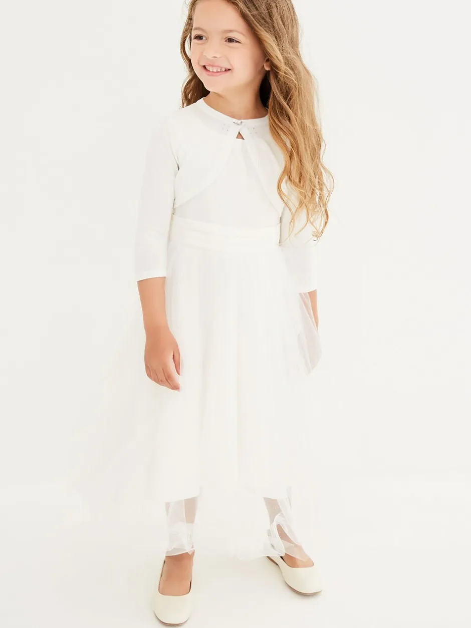 Gebreide Kleding*Next - Gelegenheidsvest met bolero (3 mnd- 16 jr) Ecru