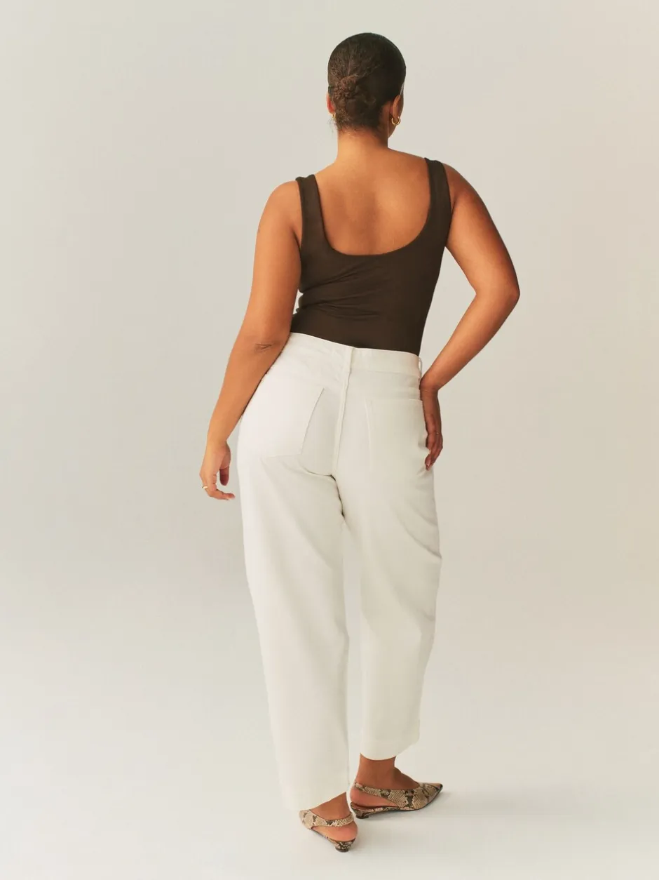Jeans|Next Ecru - Hourglass Wide Leg Barrel Denim Jeans