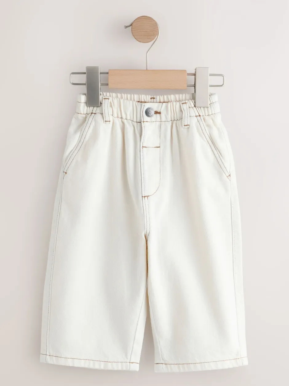 Jeans En Joggingbroeken|Jeans*Next - Jeans met wijde pijpen (3 mnd-7 jr) Ecru