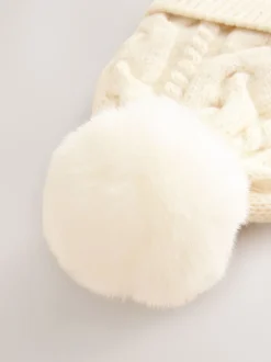 Mutsen, Handschoenen En Sjaals|Next - Kabelmuts, sjaal en handschoenenset (3-16jr) Ecru