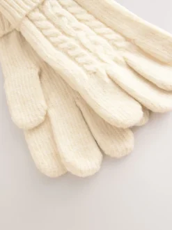 Mutsen, Handschoenen En Sjaals|Next - Kabelmuts, sjaal en handschoenenset (3-16jr) Ecru