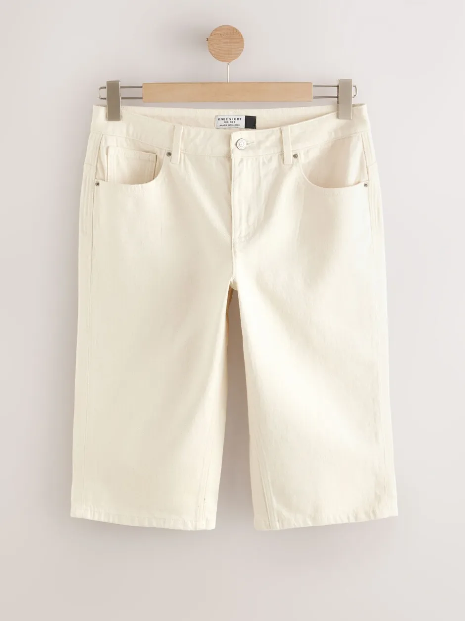 Shorts|Next Ecru - Knielange Bermuda denim shorts