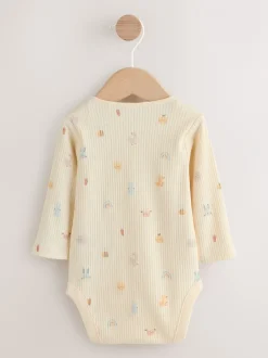 Rompertjes En Hemdjes|Rompertjes En Hemdjes*Next Ecru - My First Easter Long Sleeve Baby Bodysuit