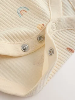 Rompertjes En Hemdjes|Rompertjes En Hemdjes*Next Ecru - My First Easter Long Sleeve Baby Bodysuit