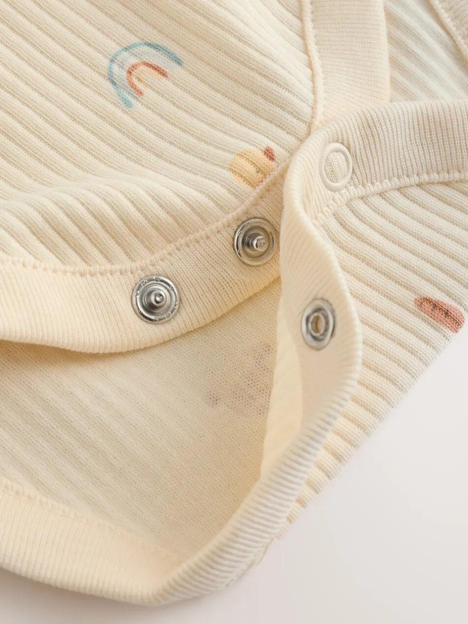 Rompertjes En Hemdjes|Rompertjes En Hemdjes*Next Ecru - My First Easter Long Sleeve Baby Bodysuit