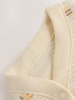Rompertjes En Hemdjes|Rompertjes En Hemdjes*Next Ecru - My First Easter Long Sleeve Baby Bodysuit
