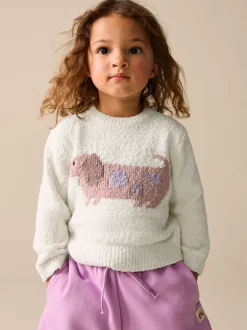 Gebreide Kleding|Next Ecru - Sausage Dog Jumper (3mths-7yrs)