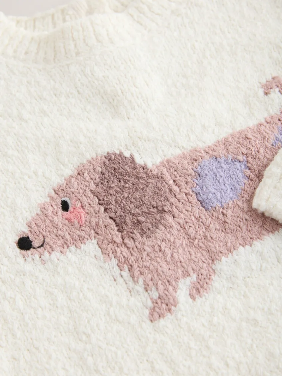 Gebreide Kleding|Next Ecru - Sausage Dog Jumper (3mths-7yrs)