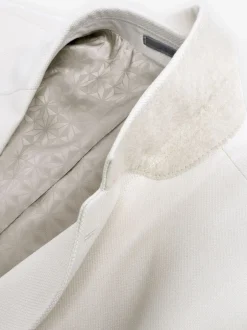 Blazers En Business-Jasjes|Pakken|Next Ecru - Slim Fit - Kostuum met textuur: colbert