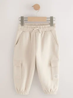 Jeans En Joggingbroeken|Next - Zacht aanvoelende jersey utility joggingbroek (3mnd-7jr) Ecru