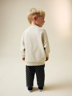 Joggingbroeken|Sweaters En Hoody´S|Next - Crew Neck Sweatshirt and Jogger Set (3mths-7yrs) (3mths-7yrs) Ecru Car