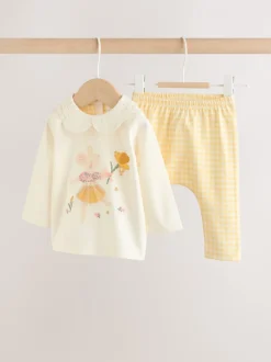 Tops|Sets En Combisets*Next - Long Sleeve Top and Legging Baby 2 Piece Set (0mths-2yrs) Ecru Fairy Mouse