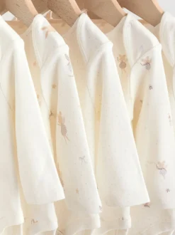 Rompertjes En Hemdjes|Next Ecru Fairy Mouse - Set van 5 babyrompertjes met lange mouwen