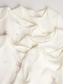 Rompertjes En Hemdjes|Next Ecru Fairy Mouse - Set van 5 babyrompertjes met lange mouwen