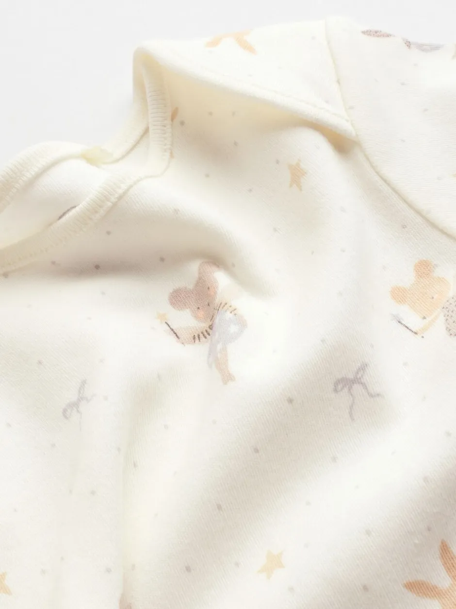 Rompertjes En Hemdjes|Next Ecru Fairy Mouse - Set van 5 babyrompertjes met lange mouwen