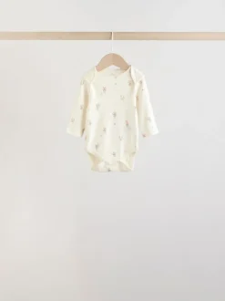Rompertjes En Hemdjes|Next Ecru Fairy Mouse - Set van 5 babyrompertjes met lange mouwen