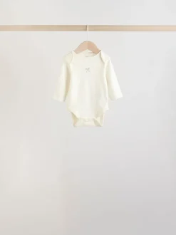 Rompertjes En Hemdjes|Next Ecru Fairy Mouse - Set van 5 babyrompertjes met lange mouwen