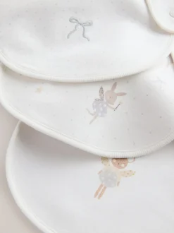 Slabbetjes*Next Ecru Fairy Mouse - Verpakking met 3 babyslabbetjes