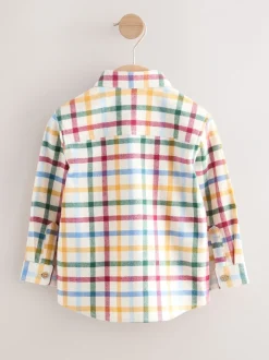 Shirts|Next - Shirt met Character lange mouwen (3mnd-7jr) Ecru felle gingham-ruit