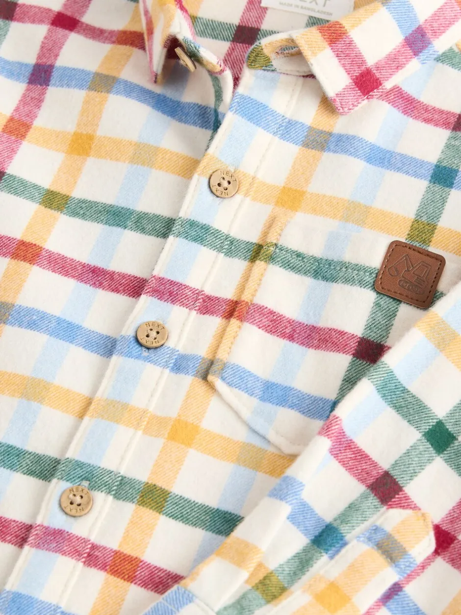 Shirts|Next - Shirt met Character lange mouwen (3mnd-7jr) Ecru felle gingham-ruit