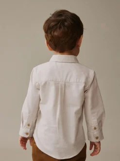 Shirts*Next Ecru figuurtje  - Oxford-overhemd met lange mouwen (3 mnd-7 jr)