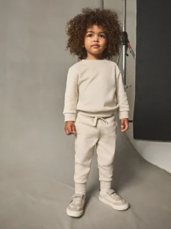 Joggingbroeken|Sweaters En Hoody´S*Next Ecru gebroken wit - Set met sweatshirt en joggingbroek (3mnd-7jr)